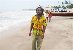 Cocoloco beach in Ada, Ghana